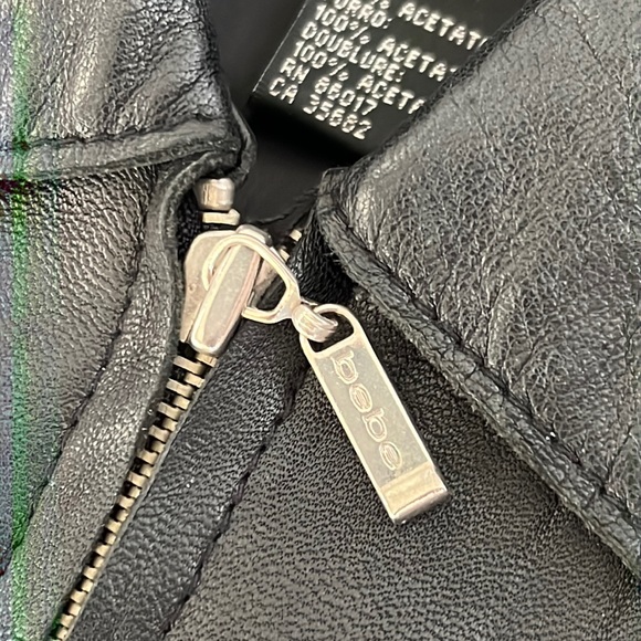 BEBE Buttery soft black genuine leather jacket - Picture 14 of 14